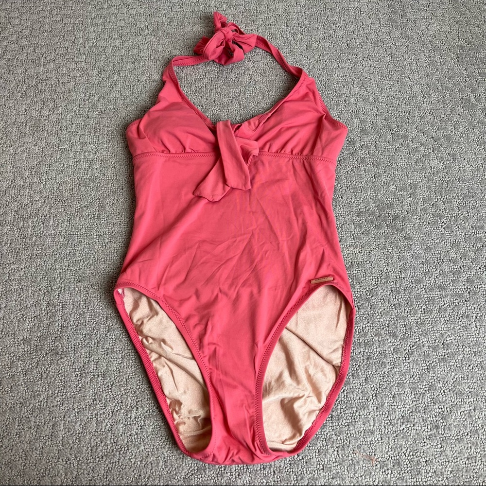 Dkny Donna Karen New York pink one piece swim wear